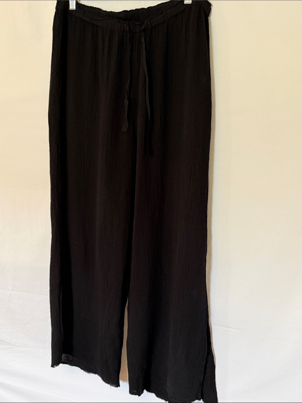 Velvet by Graham & Spencer Black Wide-Leg Drawstring Pants